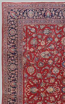 A semi antique Keshan carpet, c. 452 x 333 cm.