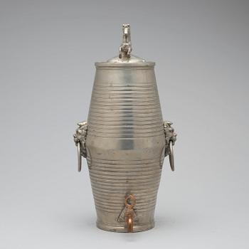 A pewter water cistern by I Buhrman 1779.