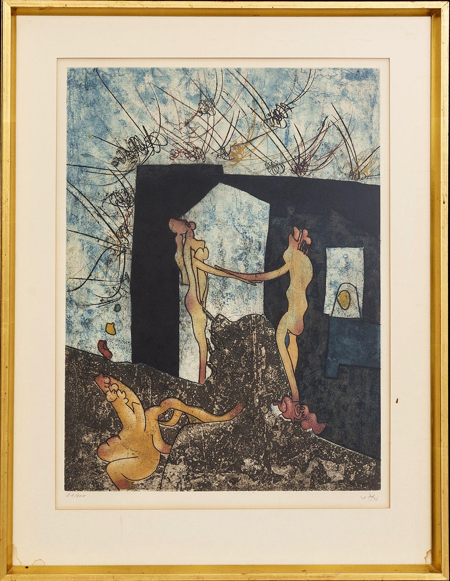 Roberto Matta, a set of eight etchings in colour, signed and numbered 21/100.