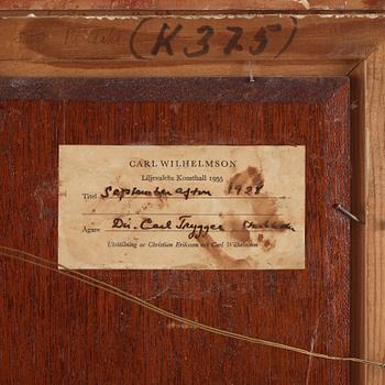 Carl Wilhelmson, "Septemberafton", motiv från Fiskebäckskil.