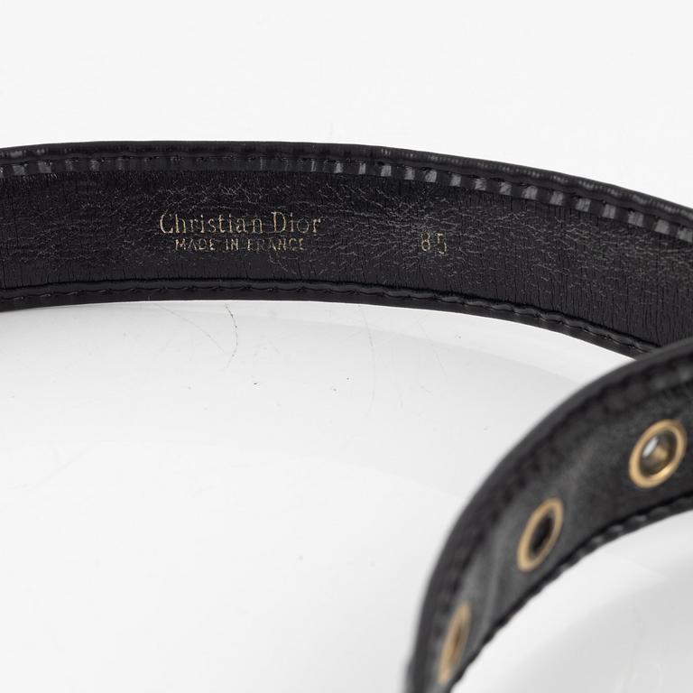 Christian Dior, bag and belt, vintage.