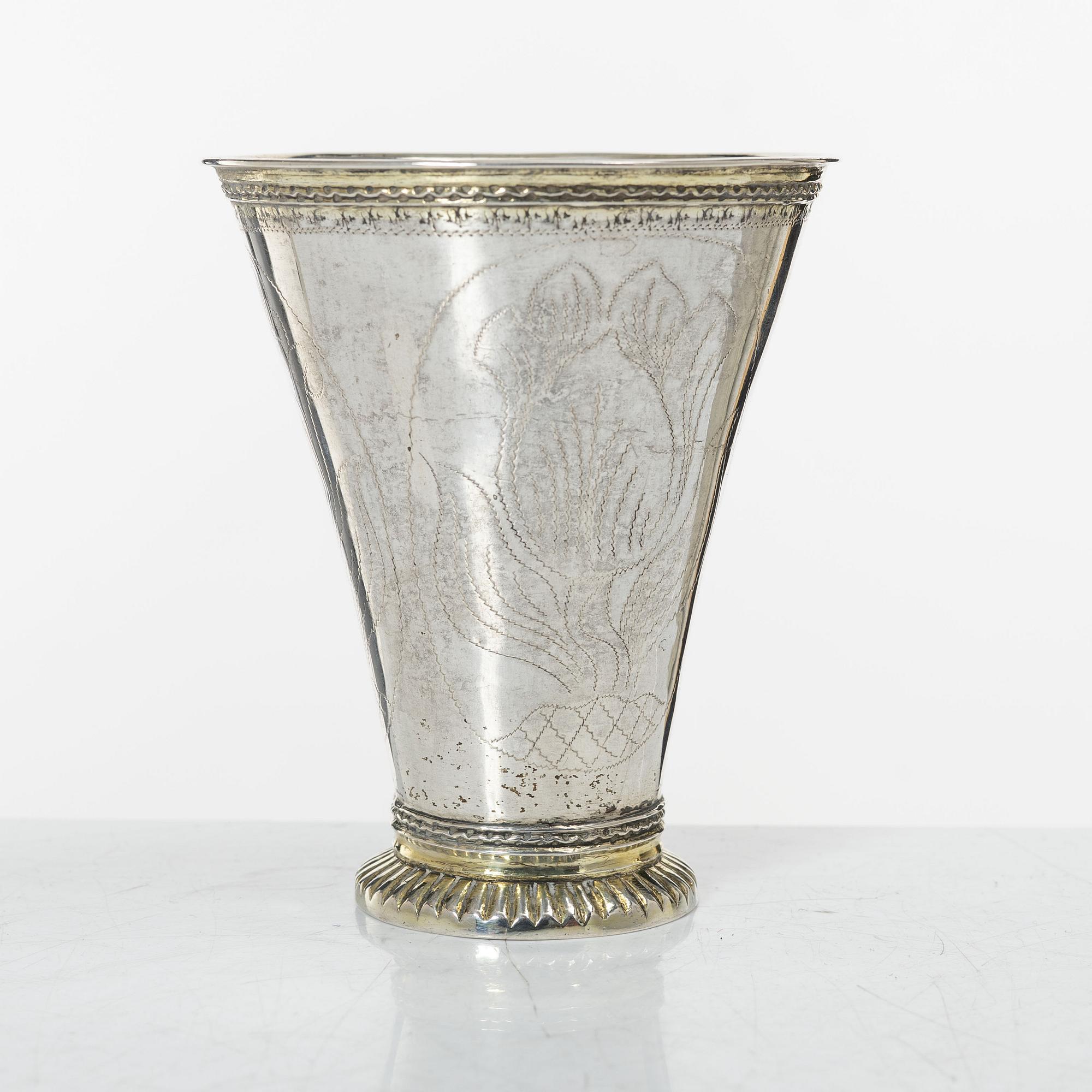Christoffer Baumann, cup, silver, Hudiksvall 1791.