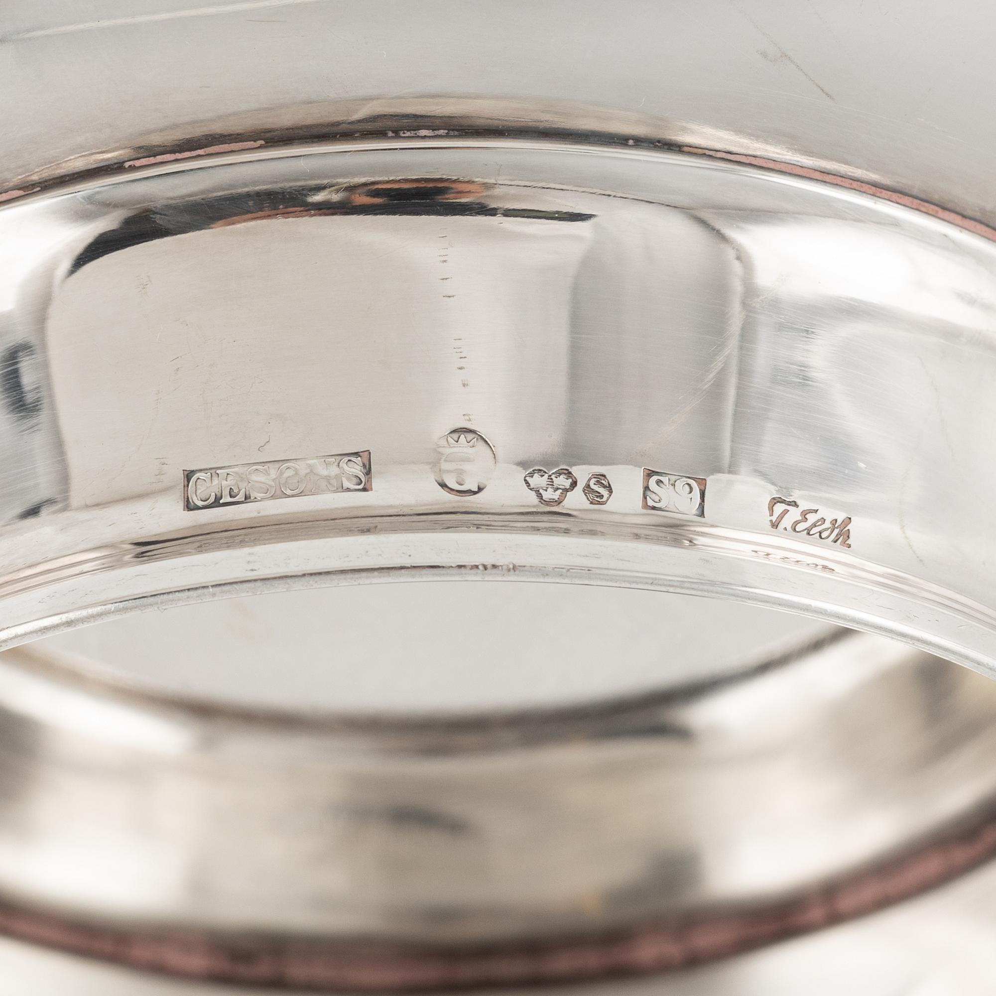 A silver vase and two bowls, Sweden, 1961-76.