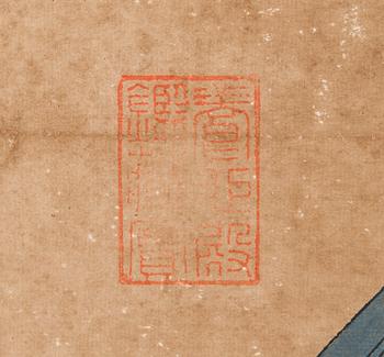 RULLMÅLNING, kolorerat tryck, Kina 1900-taletas slut.