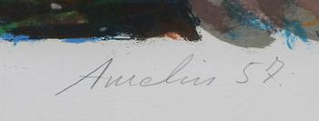 ALBIN AMELIN, färglitografi, sign och dat -57. Numr 239/360.