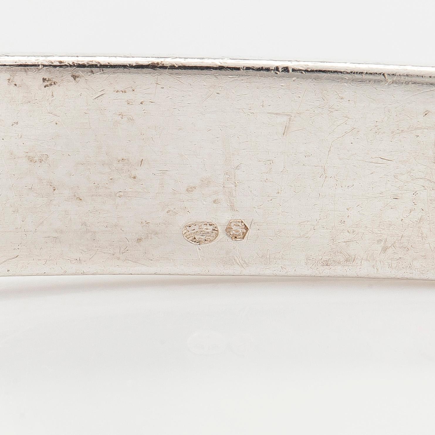Björn Weckström, a sterling silver bangle 'Apollo' for Lapponia 1975.