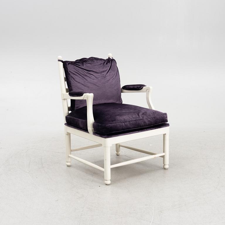 Fåtölj, sk "Gripsholmsmodell", Åmells Möbler, 1900-talets andra hälft.