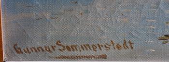 SOMMERSTEDT, GUNNAR. Olja på duk, sign.