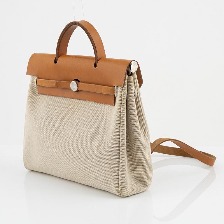 Hermès, a canvas and leather 'Herbag' backpack, 2003.