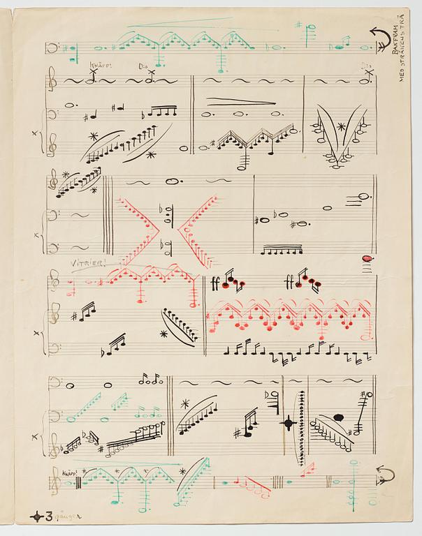 Gösta Adrian-Nilsson, Portfolio with three scores,  "Dialog mellan piano och cello", opus 2, "Sång och piano", opus 3.