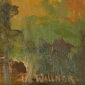 THURE WALLNER, olja på pannå, sign.