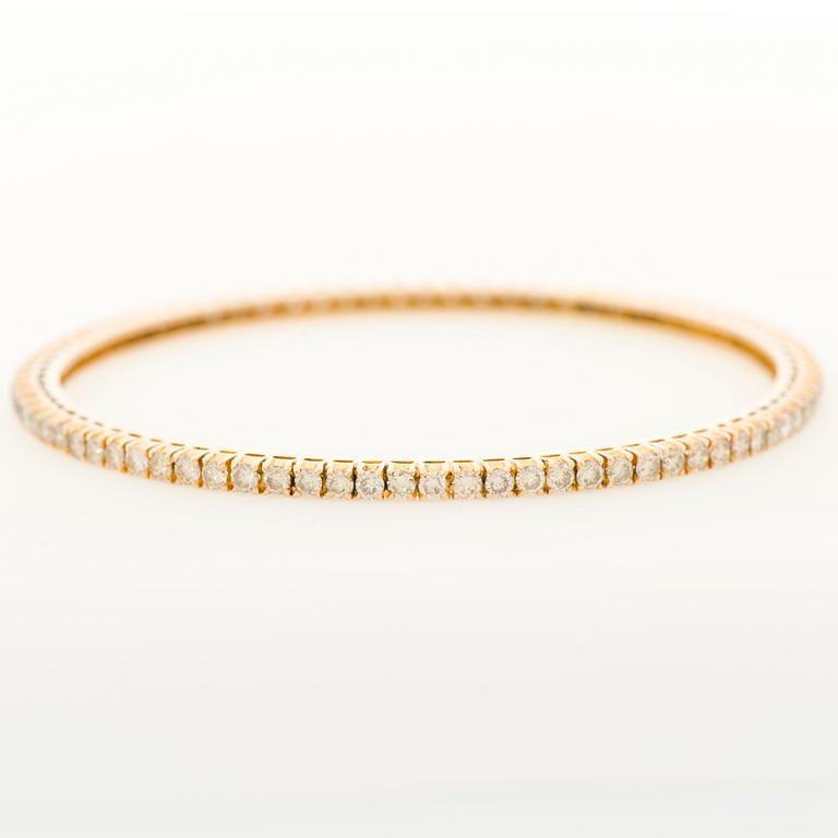 ARMRING, briljantslipade diamanter, 14K guld.