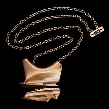 HÄNGSMYCKE / BROSCH, brons, "Daytona", Björn Weckström, Lapponia.