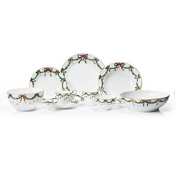 Royal Copenhagen, Christmas dinner service, 47 pieces.