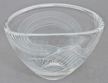 SKÅL, glas, Vicke Lindstrand, Kosta, 1900-talets andra hälft.