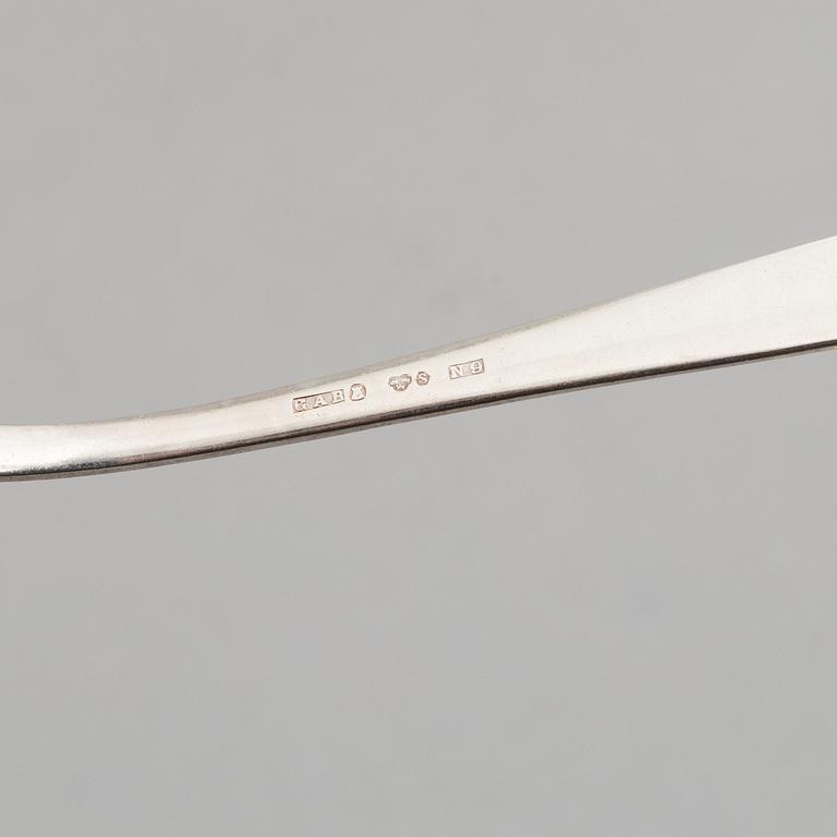Skedar, 27 st, silver, modell "Chippendale", GAB, bl.a. Stockholm 1963.
