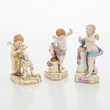 Figurines 3 pcs. Meissen.