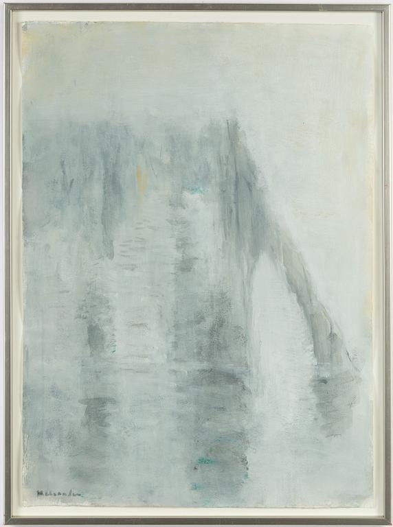 Ruben Heleander, gouache, signed.