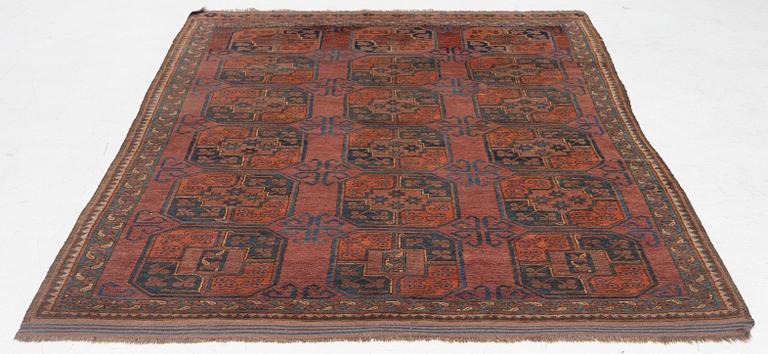 An antique Ersari, c. 237 (+7cm flat weave) x 158 cm.