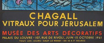 MARC CHAGALL, affisch, Mourlot 1961.