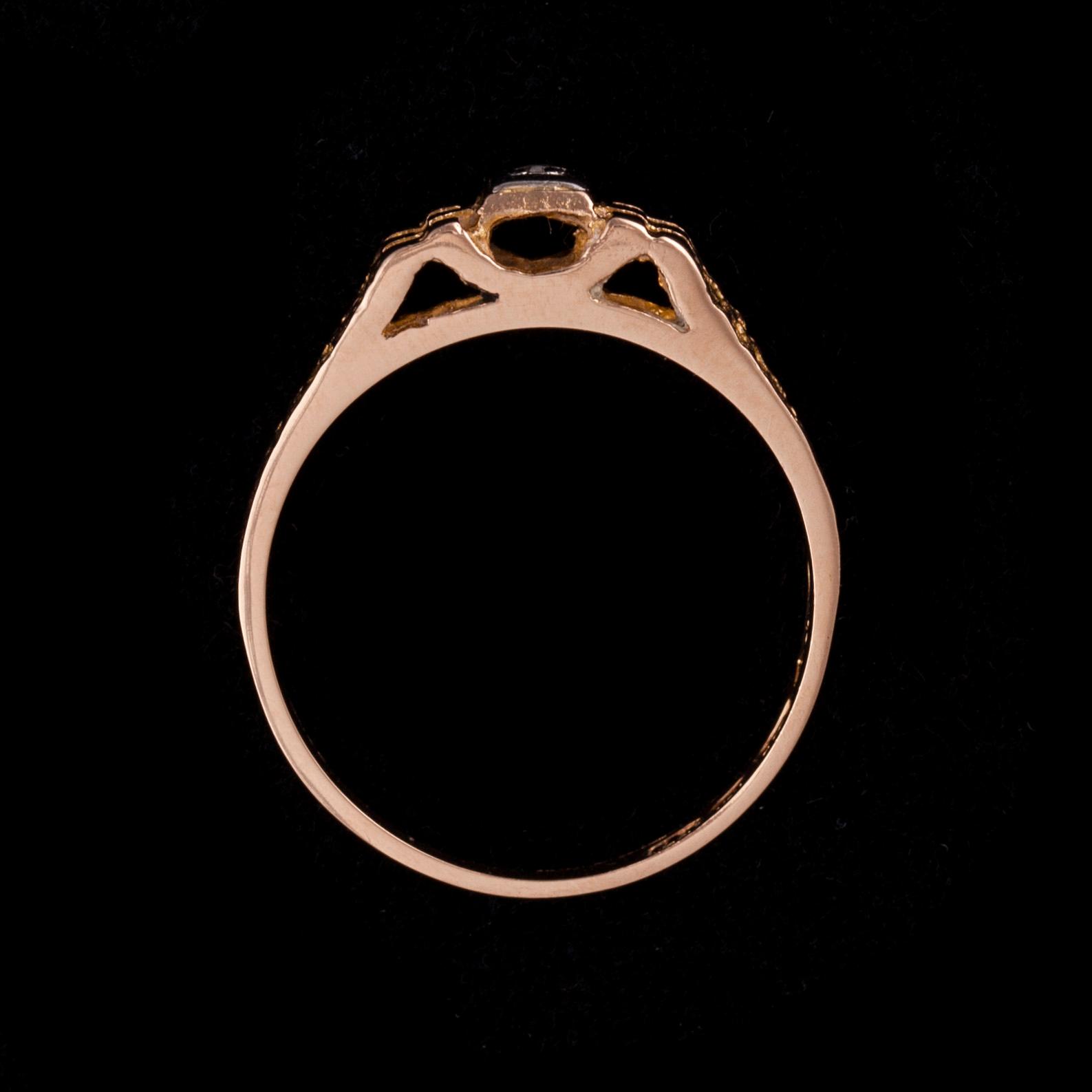 RING, 14K guld, diamant, Alpo Tammi, Åbo. Vikt ca 2,7 g.