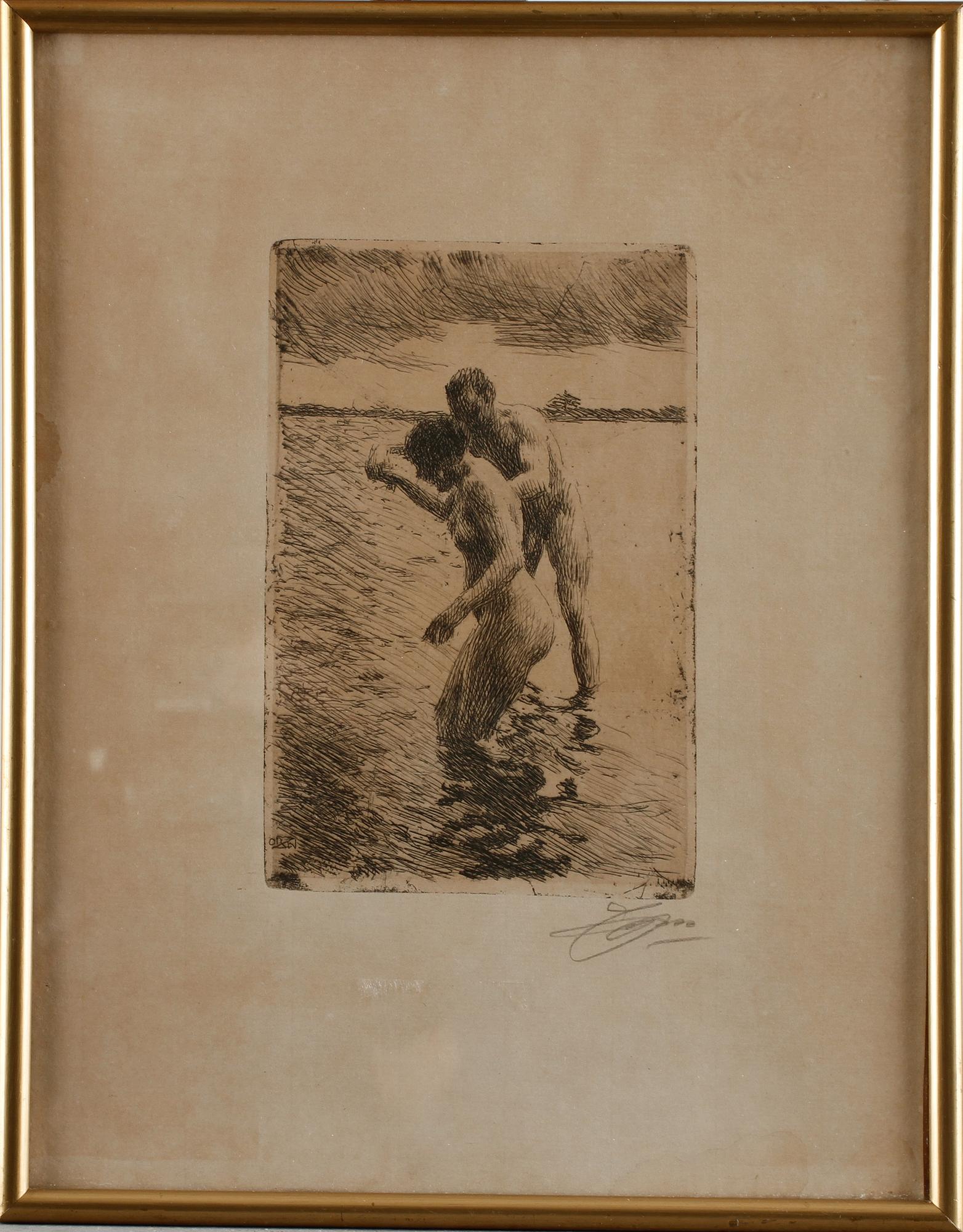 ANDERS ZORN, etsning, signerad.