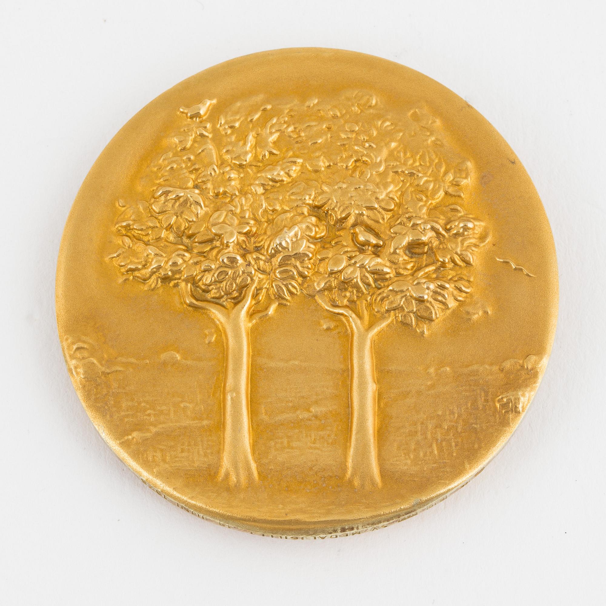MINNESMEDALJ Carl XVI Gustaf och Silvia 1976, 18K Guld.