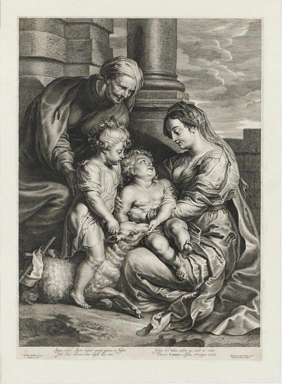 Shelte Adams Bolswert, "Madonnan med Jesusbarnet, den heliga Anna och Johannes Döparen".