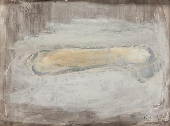 Kain Tapper, gouache and mixed media, signed and dated -95.