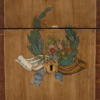 A Gustavian painted commode, late 18th century.