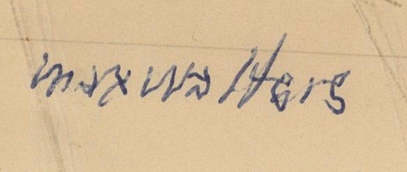 MAX WALTER SVANBERG, a signed ink drawing.