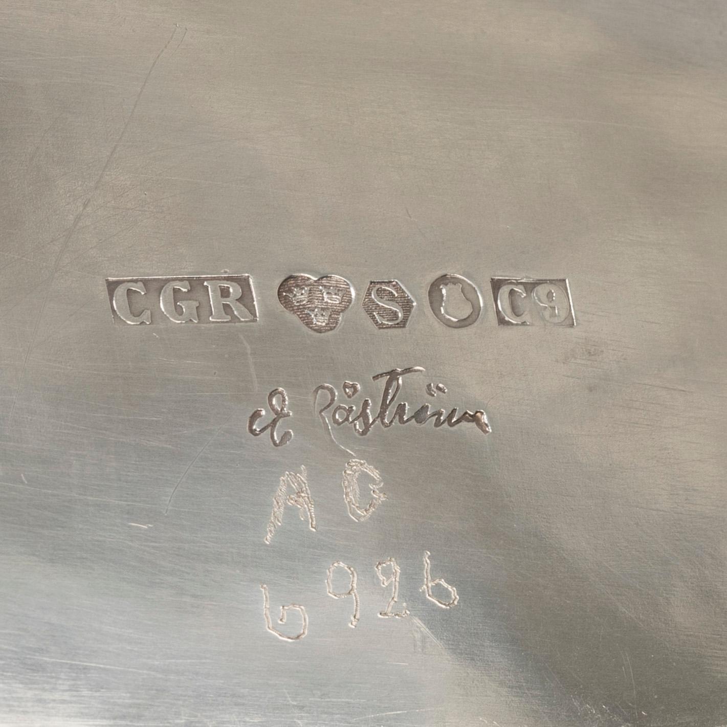 Eric Råström, Skål, silver, CG Råström, Stockholm 1953.