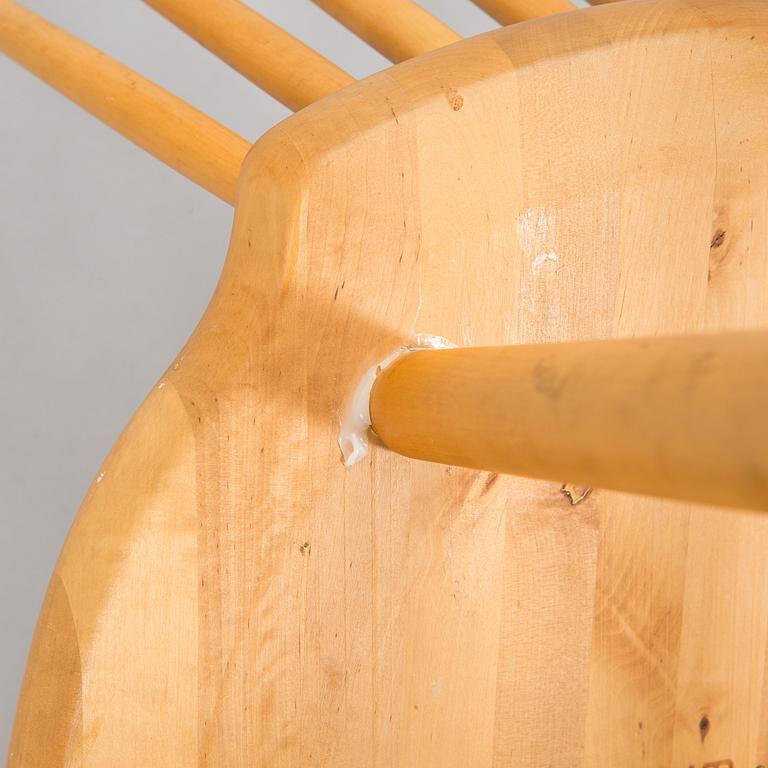 Carl Malmsten, a set of six "Lilla Åland" chairs, Stolab, dated 1990-1992.