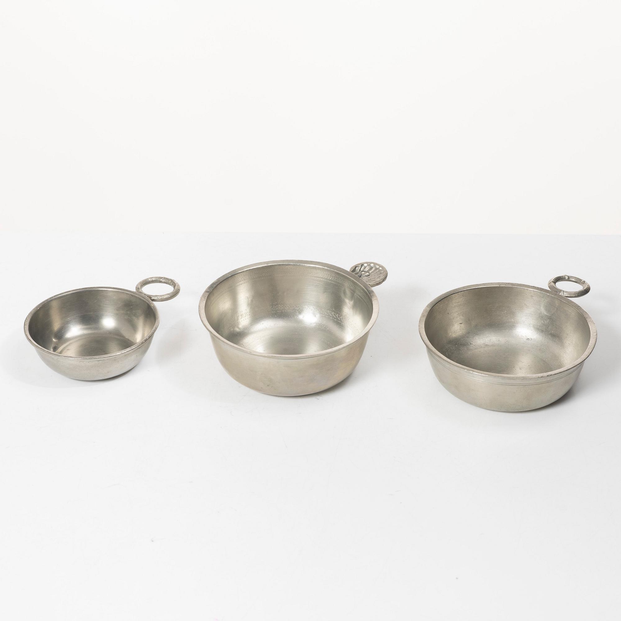 Bowls/ladles, 9 pcs, various masters.