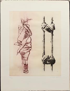 GERARD TITUS-CARMEL, 5 st, färgetsning, sign, dat -75 och numr 56/100.