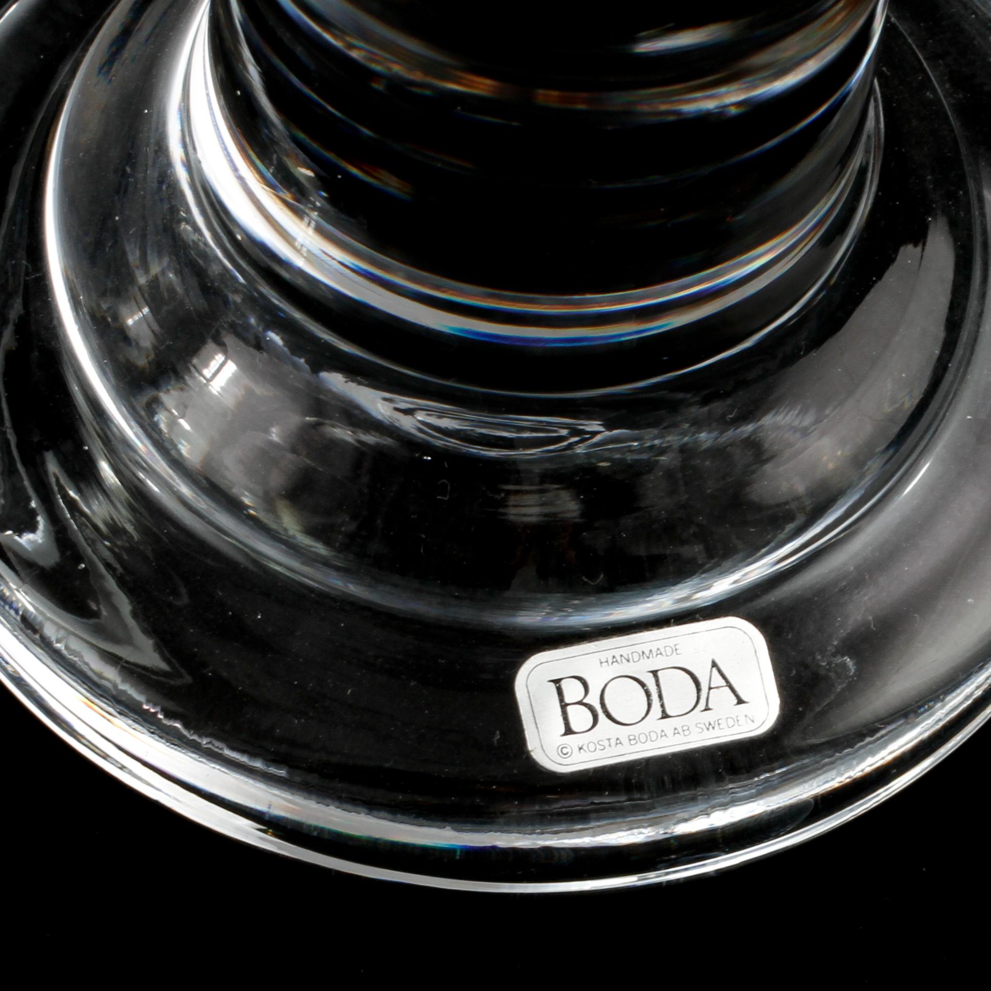 GLASSERVIS, 59 delar, "Ballad", Bertil Vallien, Kosta Boda, modellen formgiven 1975.