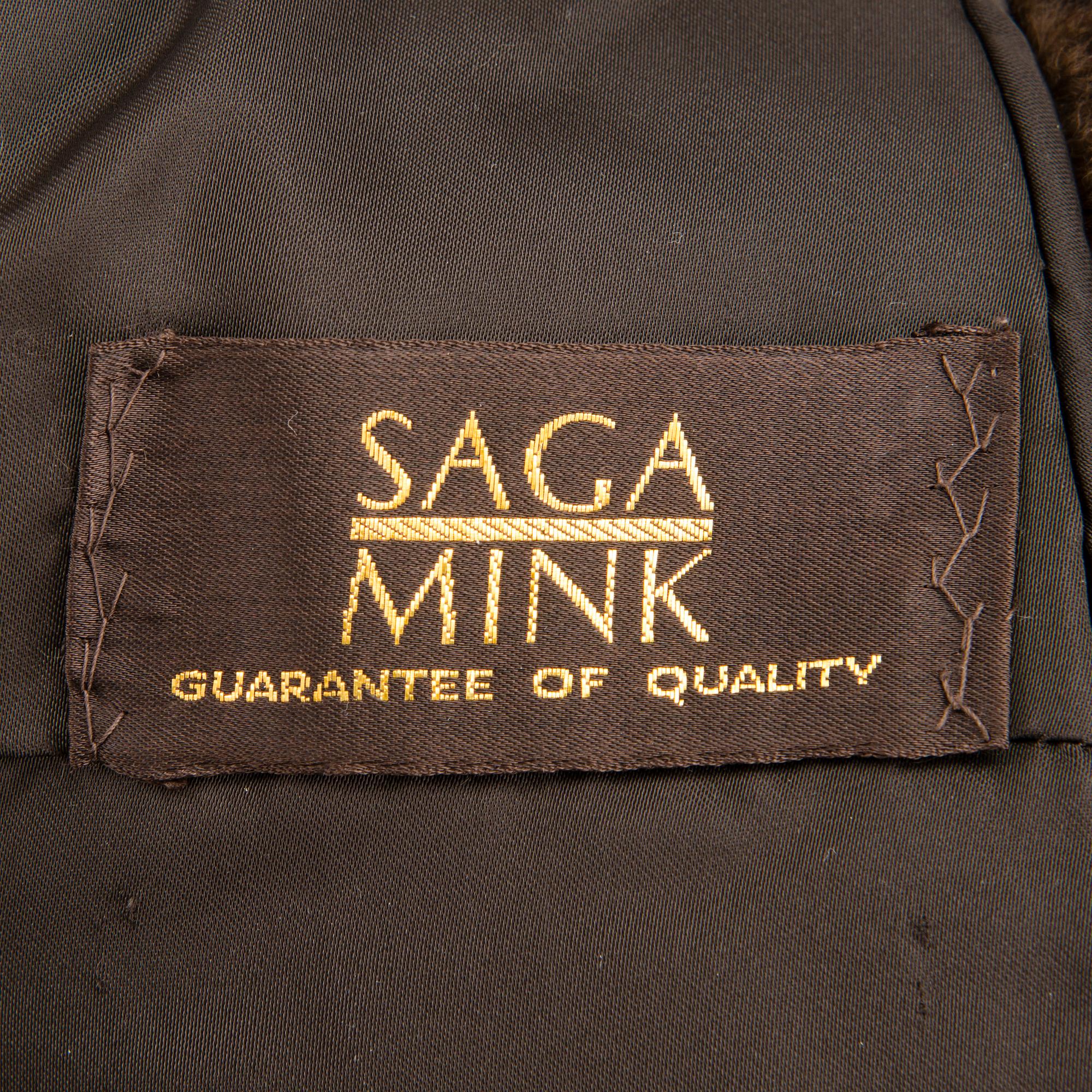A SAGA MINK FUR COAT.