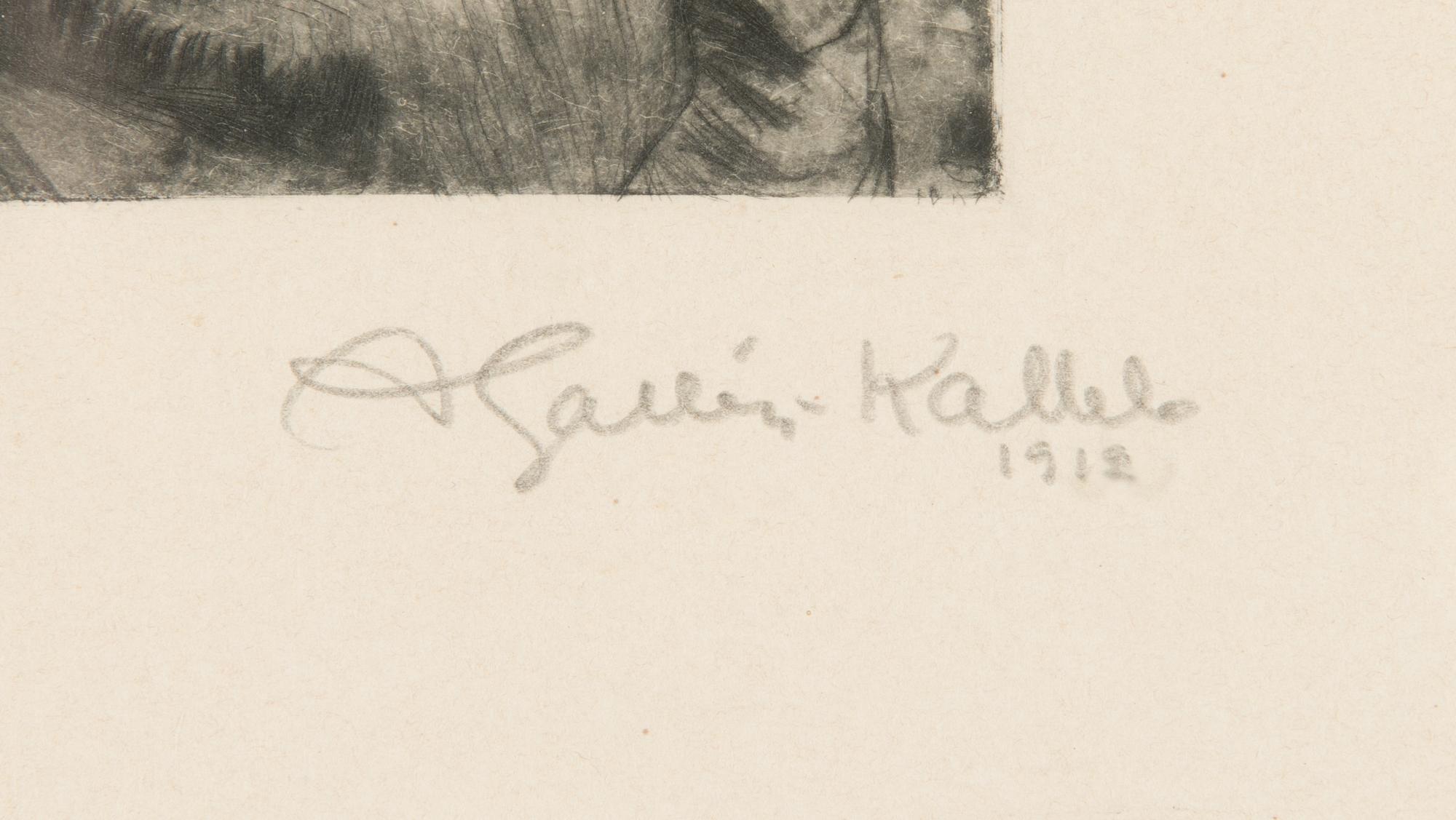 Akseli Gallen-Kallela, dry point, signed and dated in pencil.