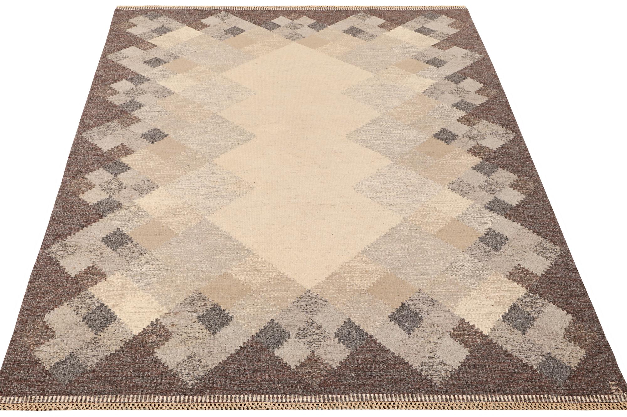 Brita Svefors, matta, rölakan, signerad S, ca. 286 x 194 cm.