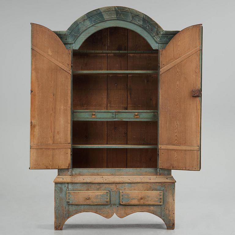 A Swedish polychrome-painted cabinet from Jämtland, presumably painted by Pehr Sundin (1760-1827).