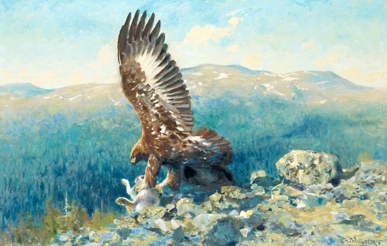 Thure Wallner, Golden Eagle with prey.