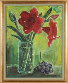 Agda Holst, "Red amaryllis in vase".