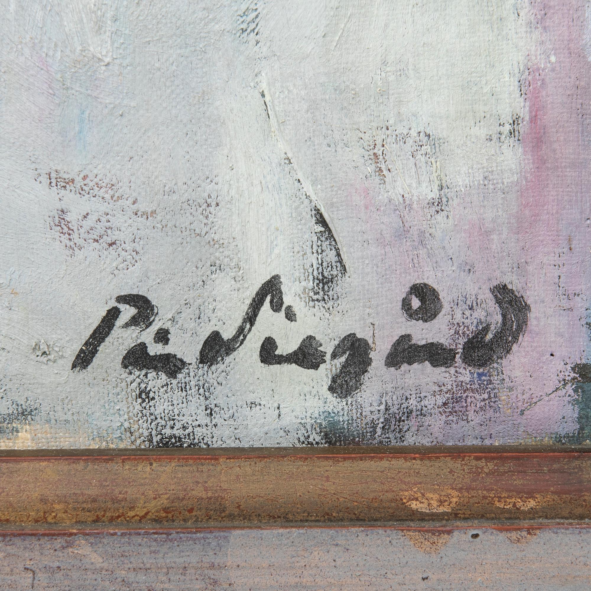 Pär Siegård, Still life, with a motif on the reverse.