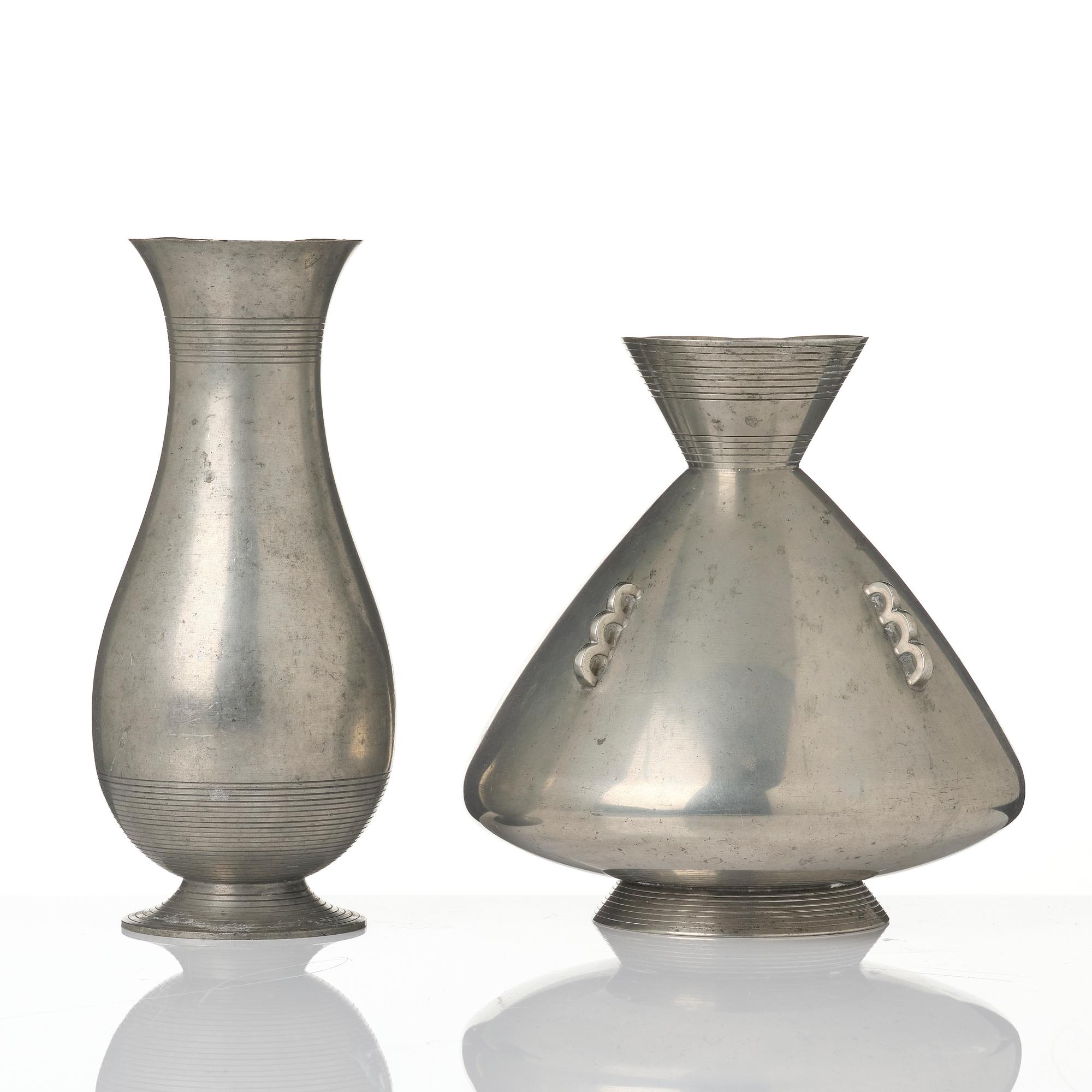 Sylvia Stave, a set of two vases, C.G. Hallberg, Stockholm, 1931-33.