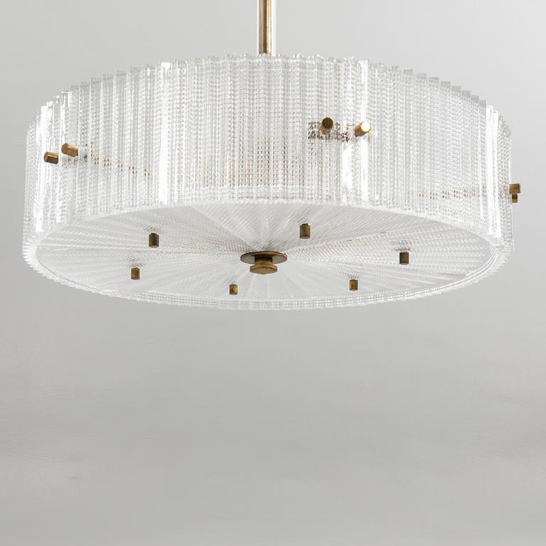 Carl Fagerlund, Ceiling lamp, Orrefors, mid-20th century.
