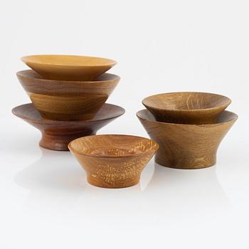 Magnus Ek, a set of six wood bowls for Oaxen Krog.