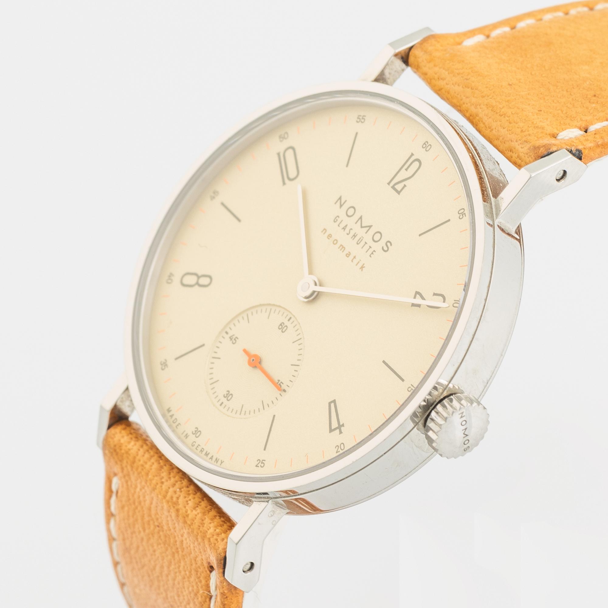 Nomos Glashutte Tangente Neomatik wristwatch 35 mm. Bukowskis