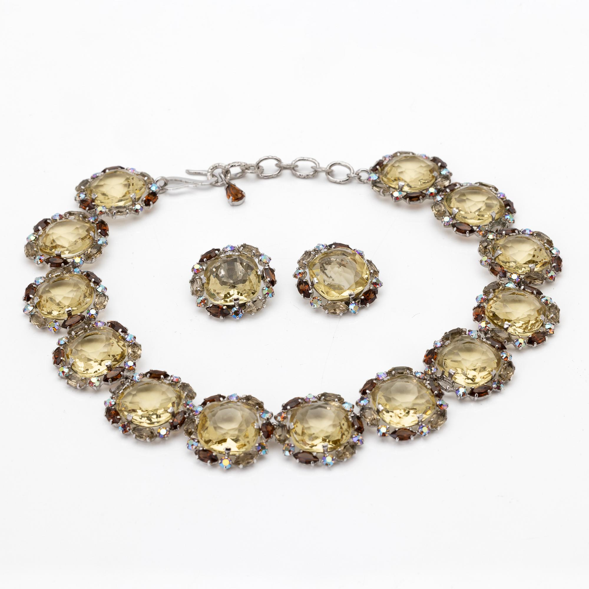 Christian Dior, Necklace and earrings, 1958.