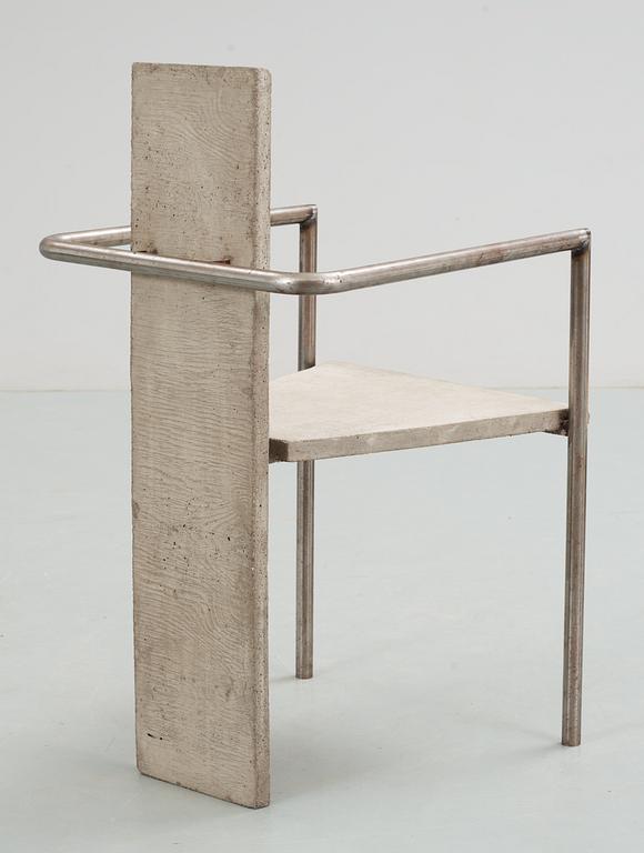 A Jonas Bohlin 'Concrete' armchair, Källemo, Värnamo, Sweden 1981.