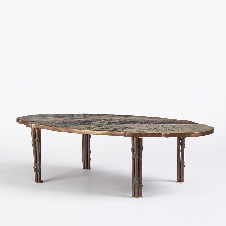 Philip & Kelvin LaVerne, a "Chang Boucher" coffee table, USA 1960s-70s.